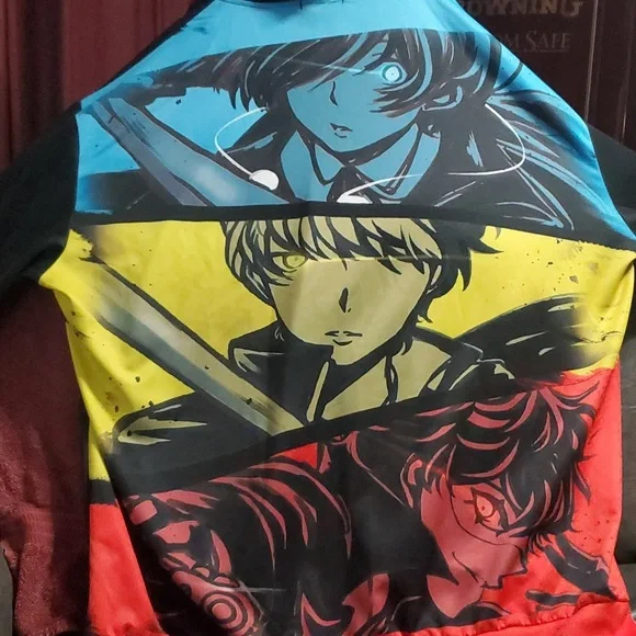 Persona Series Protagonist Character Zip-Up Hoodie 5XL Unisex Big & Tall - Picture 3 of 6
